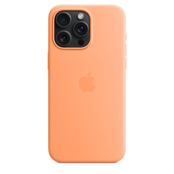 Чехол для iPhone 15 Pro Max Apple Silicone Case with MagSafe - Orange Sorbet (MT1W3)
