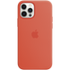 Чохол для iPhone 12 / 12 Pro OEM+ Silicone Case with Magsafe ( Electric Orange )
