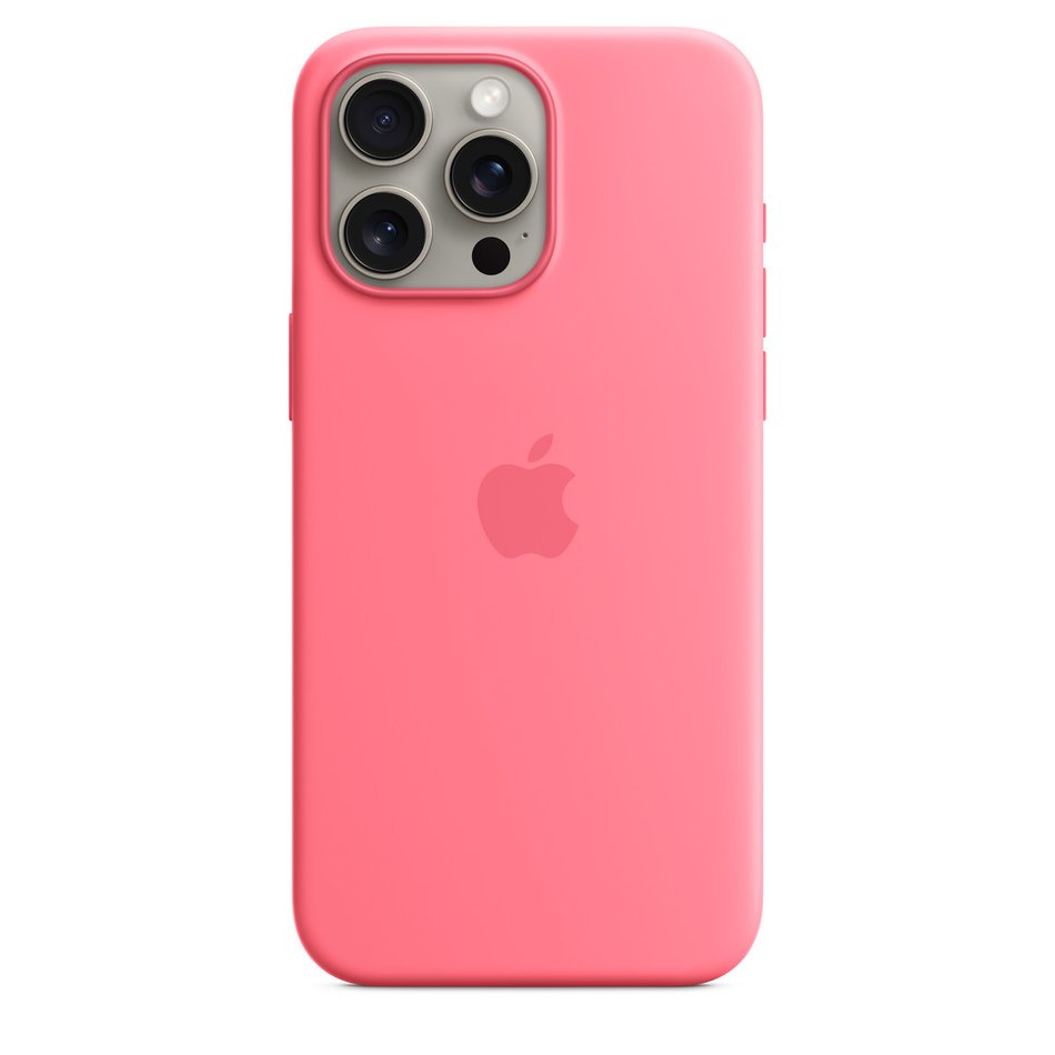 Чехол для iPhone 15 Pro Max Apple Silicone Case with MagSafe - Pink (MWNN3)