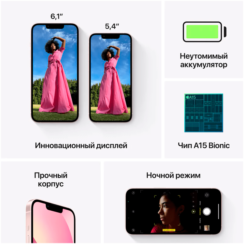 Б/У Apple iPhone 13 256GB Pink (MLQ83)