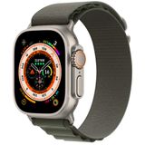 Apple Watch Ultra GPS + LTE 49mm Titanium Case with Green Alpine Loop Small (MNHJ3, MNHC3) (007520)