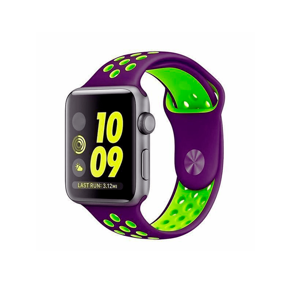 Ремешек для Apple Watch 42/44 mm OEM Nike+ Sport Band ( Violet/Green )