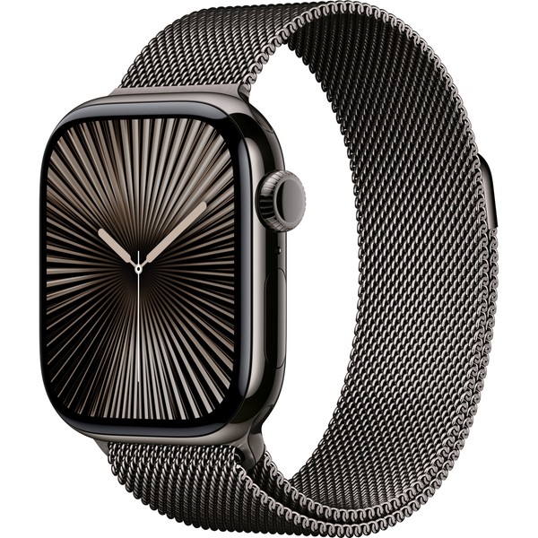 Apple Watch Series 10 GPS + Cellular 42mm Slate Titanium Case w. Slate Milanese Loop (MX053)