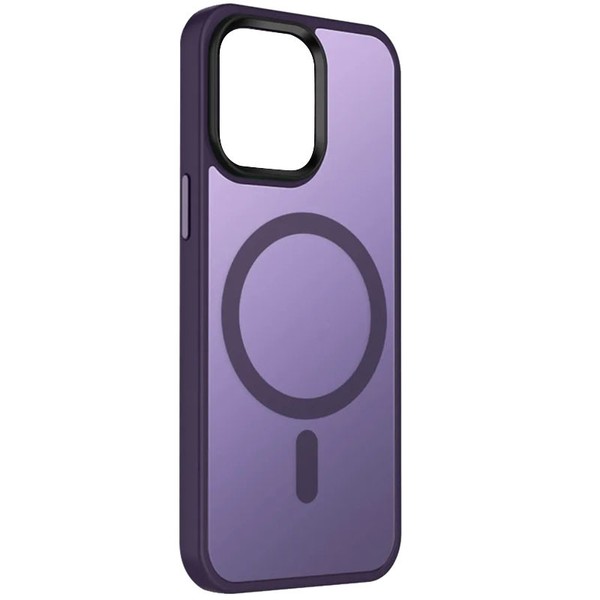 Чехол для iPhone 15 Pro Max Metal Buttons with MagSafe Colorful (Violet)
