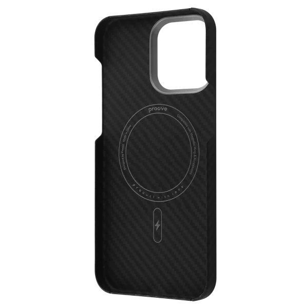Чохол для iPhone 15 Pro Max Proove Carbon Slim with Magnetic Ring (Black) PCCSIP15PM02