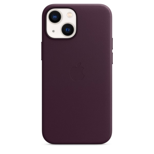 Чохол для iPhone 13 mini Apple Leather Case with Magsafe (Dark Cherry) MM0G3 UA