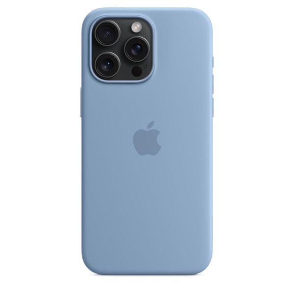 Чехол для iPhone 15 Pro Max Apple Silicone Case with MagSafe - Winter Blue (MT1Y3)