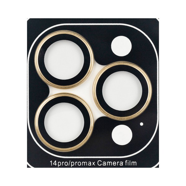 Защитное стекло для камеры iPhone 14 Pro / 14 Pro Max Monblan Metal Ring Series (Gold)
