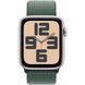 Apple Watch SE 2 GPS + Cellular 44mm Starlight Aluminium Case w. Lake Green Sport Loop (MXGV3)