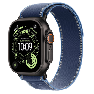 Apple Watch Ultra 3 GPS + Cellular 49mm Black Tit. Case w. Blue/Bright Blue Trail Loop - S/M (MG9Q4)