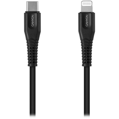 Кабель для Apple 18W Canyon USB Type-C - Lightning MFI 1.2 м ( Black ) (CNS-MFIC4B) Green (003537)