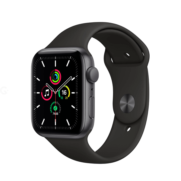 Open Box Apple Watch Series SE GPS 44mm Space Gray Aluminium with Black Sport Band (MYDT2)