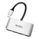 Адаптер WIWU Alpha C2H Type-C hub HDMI 4K, Type-C, USB3.0 (Gray)