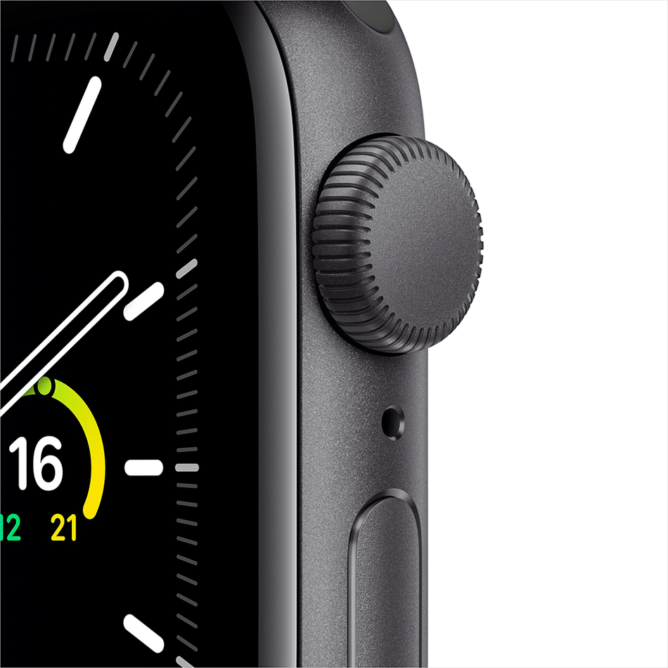 Apple Watch SE GPS 44mm Space Gray Aluminum Case with Midnight Sport Band (MKQ63, MKQ63UL/A) UA