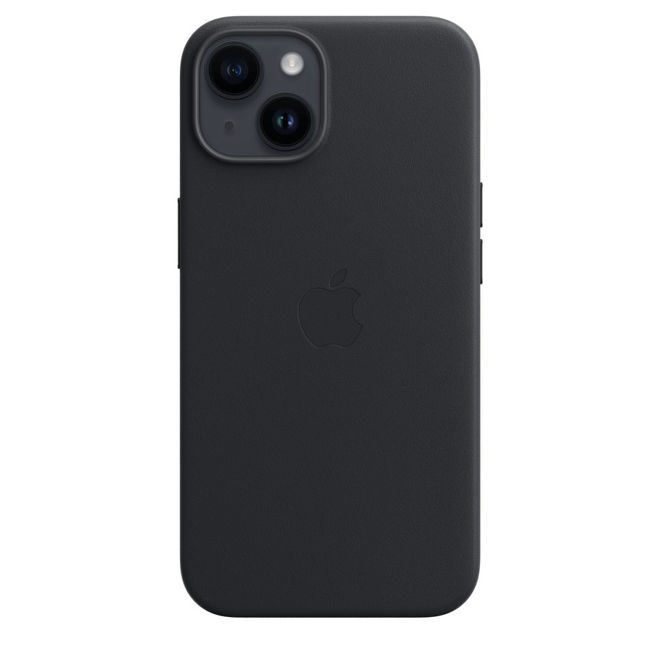 Чехол для iPhone 14 OEM+ Leather Case wih MagSafe (Midnight)