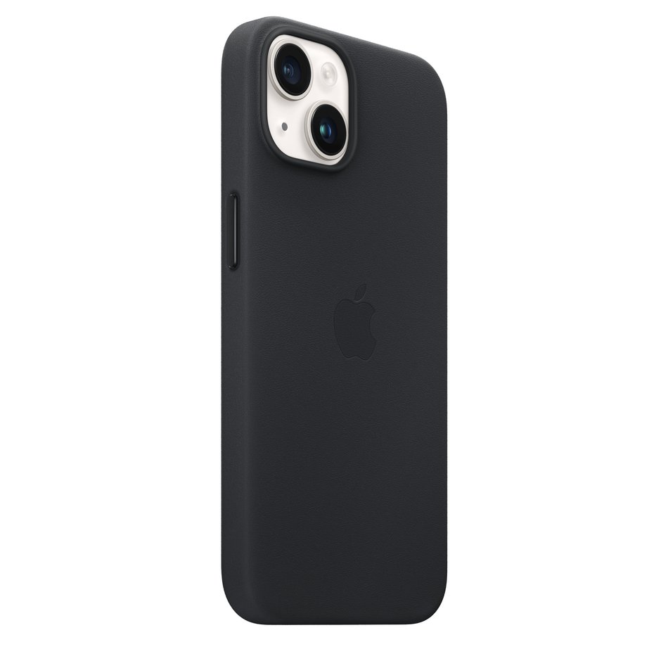 Чохол для iPhone 14 OEM+ Leather Case wih MagSafe (Midnight)