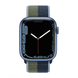 USED Apple Watch Series 7 GPS 45mm Blue Aluminum Case With Abyss Blue/Moss Green Sport Loop (MKNR3)
