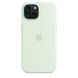 Чохол для iPhone 15 Apple Silicone Case with MagSafe - Soft Mint (MWNC3)