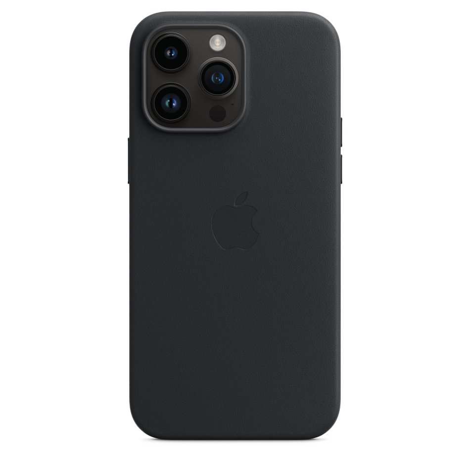 Чехол для iPhone 14 Pro Max OEM+ Leather Case wih MagSafe (Midnight)