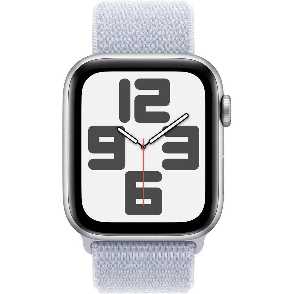 Apple Watch SE 2 GPS + Cellular 44mm Silver Aluminium Case w. Blue Cloud Sport Loop (MXG63/MXGR3)