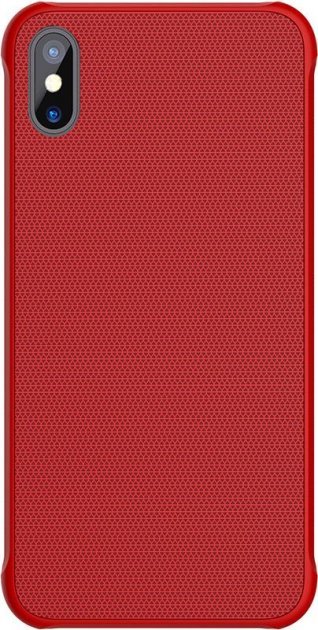 Чехол для iPhone X Nillkin Tempered Magnet Glass ( Red )