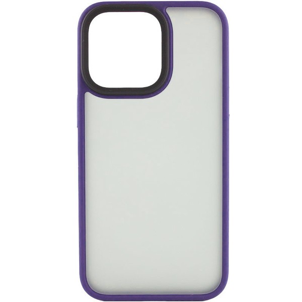 Чехол для iPhone 15 Pro Max Metal Buttons (Dark Violet)
