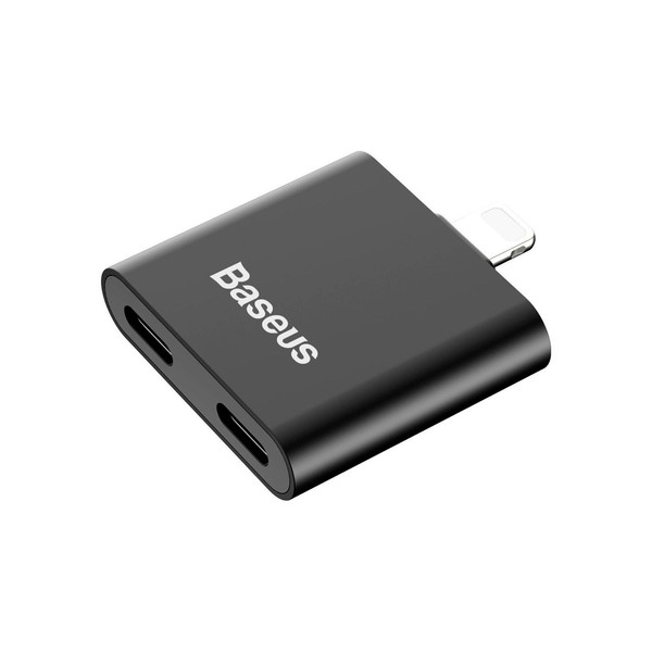 Аудио-перехідник Baseus L39 Dual Lightning Audio Adapter for iPhone Black (001187)