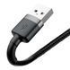USB шнур Baseus Cafule Lightning Cable 2,4A (1m) (CALKLF-B) Black-Gray
