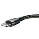 USB шнур Baseus Cafule Lightning Cable 2,4A (1m) (CALKLF-B) Black-Gray