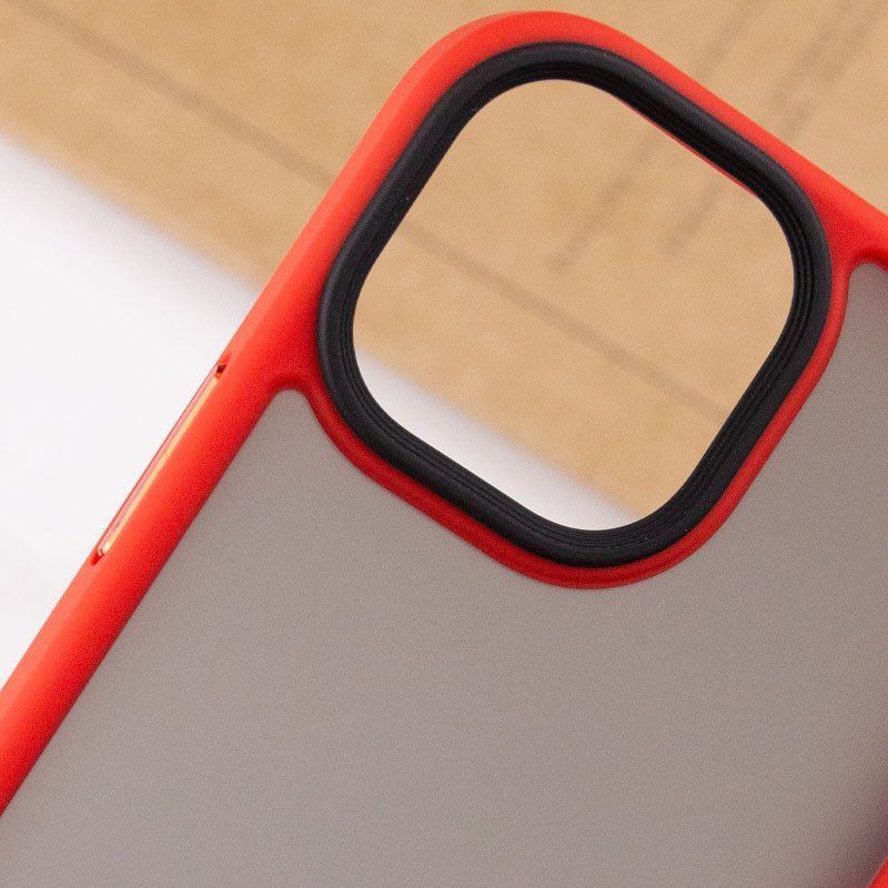 Чехол для iPhone 13 mini Metal Buttons ( Red )
