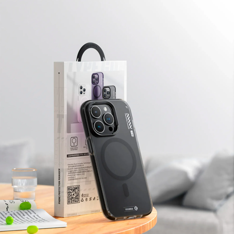 Чехол для iPhone 15 Pro Blueo Dual Color Phone Case with MagSafe Black (B46-I15PBLK)