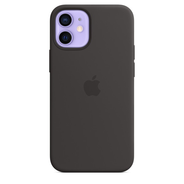 Чехол для iPhone 12 Mini Apple Silicone Case with Magsafe ( Black ) (MHKX3) UA