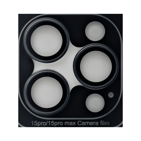 Защитное стекло для камеры iPhone 15 Pro/15 Pro Max Monblan Metal Ring Series (Blue Titanium)