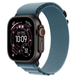 Apple Watch Ultra 3 GPS + Cellular 49mm Black Tit. Case w. Light Blue Alpine Loop - Medium (MG9L4)