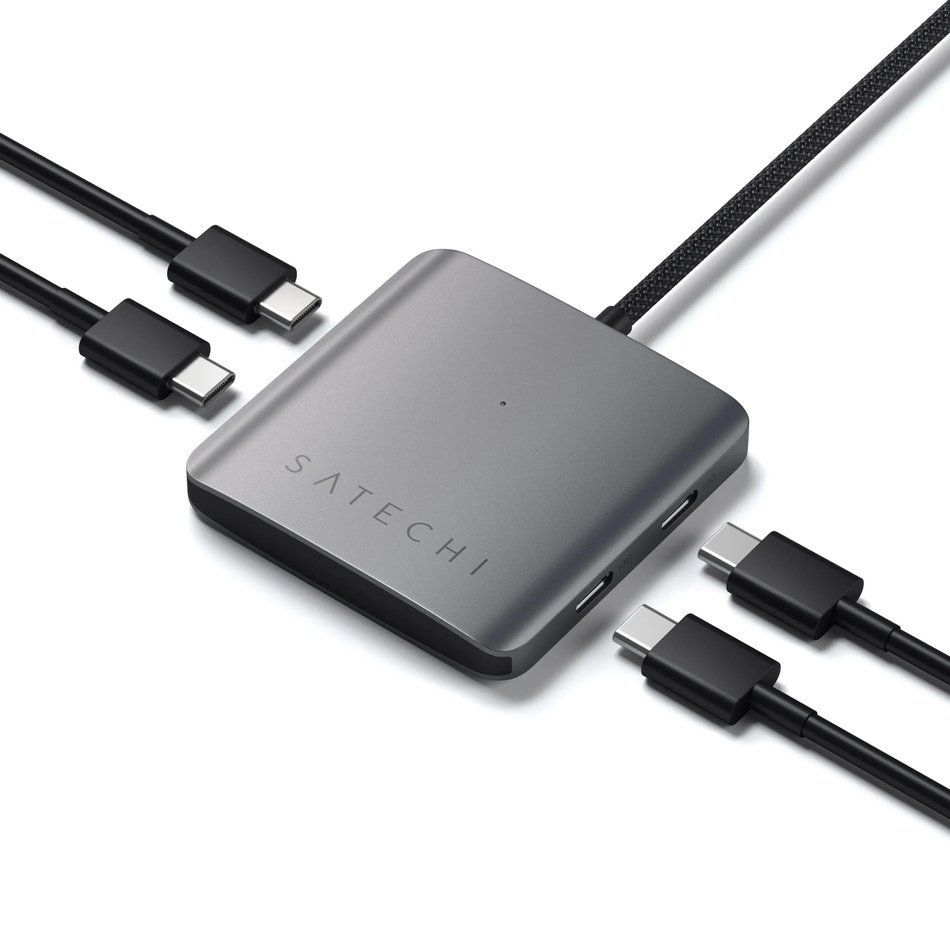 Адаптер Satechi 4-Port USB-C Hub with PD Space Grey (ST-H4CPDM)