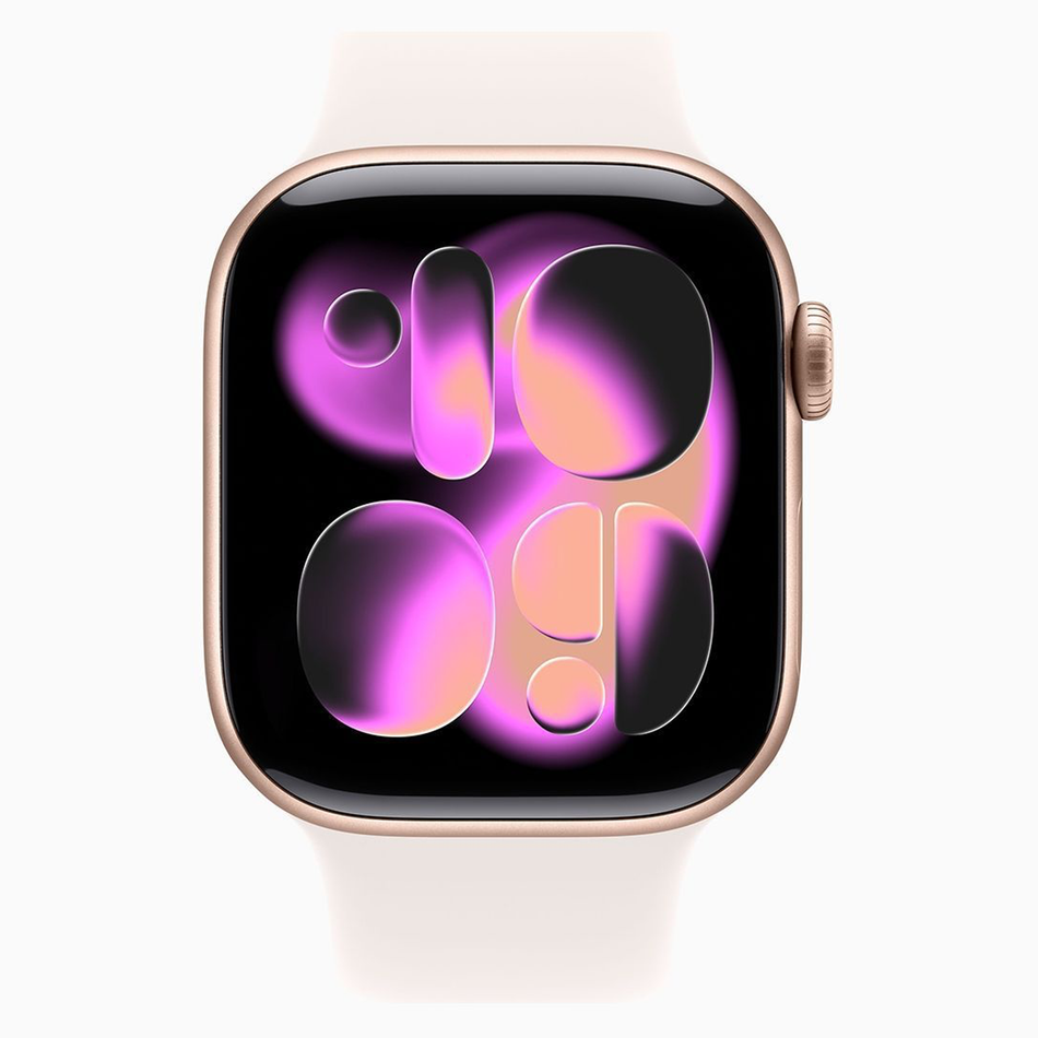 Apple Watch Series 11 GPS 46mm Rose Gold Alu. Case w. Light Blush S. Band - M/L (MEV74)