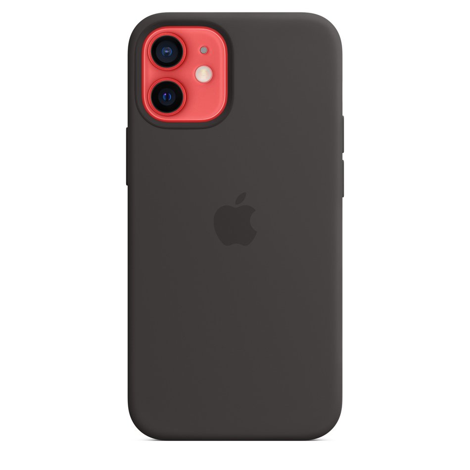 Чохол для iPhone 12 Mini Apple Silicone Case with Magsafe ( Black ) (MHKX3) UA
