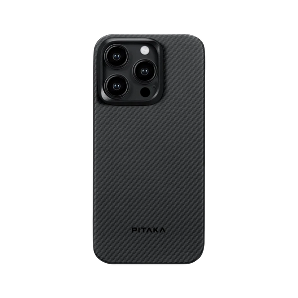 Чохол для iPhone 15 Pro Max Pitaka MagEZ Case 4 Twill 1500D Black/Grey (KI1501PM)