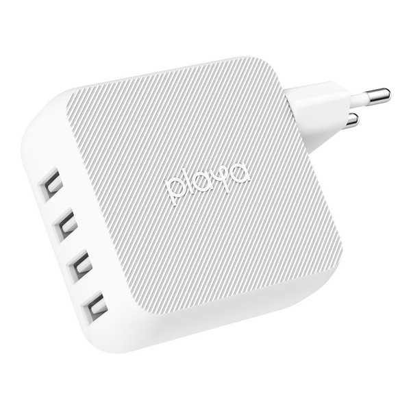 МЗП Belkin Playa by Belkin Home Charger 40W 4-PORT USB 2.4A, White (PP0003VFC2-PBB) White (004269)