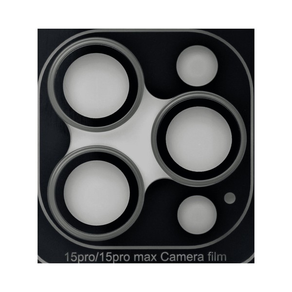 Защитное стекло для камеры iPhone 15 Pro/15 Pro Max Monblan Metal Ring Series (Natural Titanium)