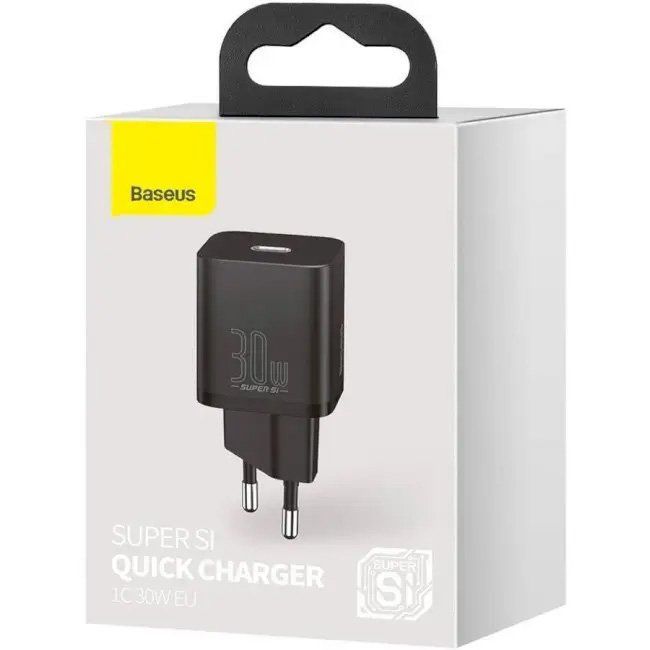 СЗУ Baseus Super Si Quick Charger 1C 30W EU CCSUP-J01 Black