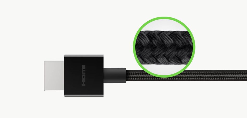Кабель Belkin 4K Ultra High Speed HDMI 2.1 Braided Cable (AV10176BT1M-BLK)