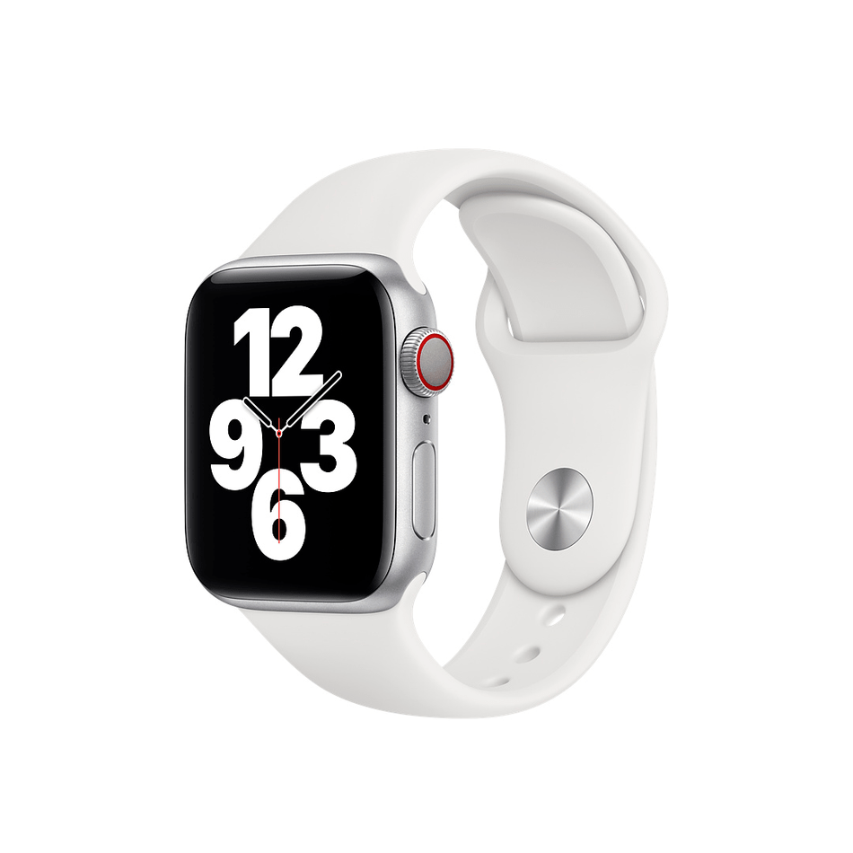 Ремешок для Apple Watch 40mm White Sport Band - S/M & M/L, Model (MTP52ZM/A)