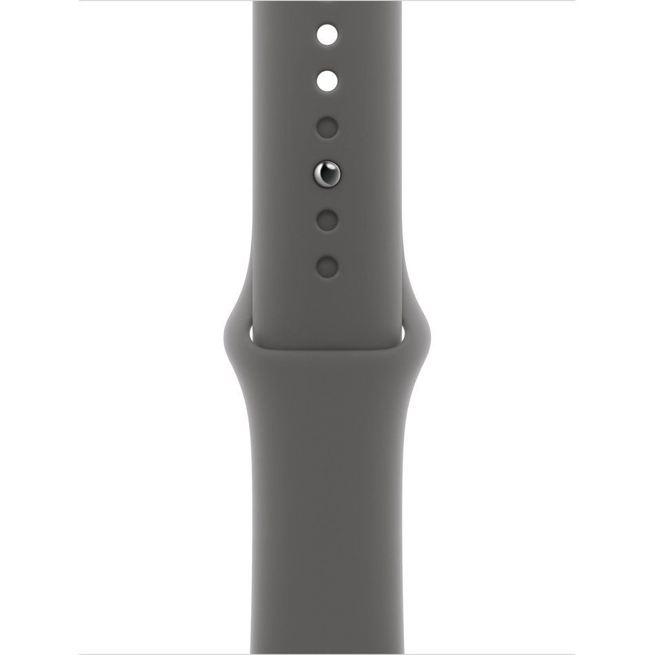 Apple Watch Series 10 GPS + Cellular 42mm Natural Titanium Case w. Stone Grey Sport Band - M/L (MWXE3)