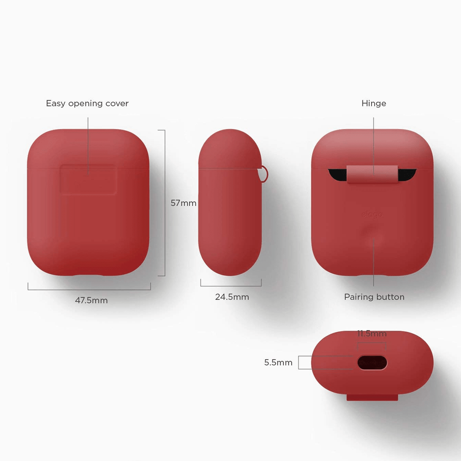 Чехол для AirPods Elago Silicone Case Red (EAPSC-RED)