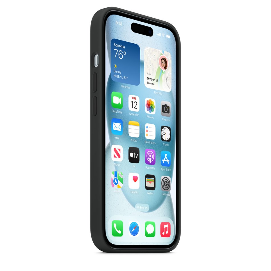 Чехол для iPhone 15 OEM+ Silicone Case wih MagSafe (Black)