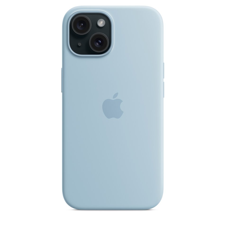Чохол для iPhone 15 Apple Silicone Case with MagSafe - Light Blue (MWND3)