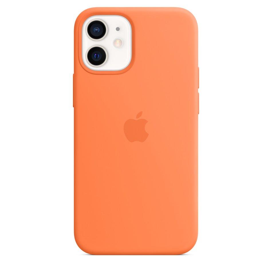 Чохол для iPhone 12 Mini Apple Silicone Case with Magsafe (Kumquat) (MHKN3) UA