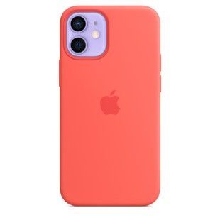 Чохол для iPhone 12 Mini Apple Silicone Case with Magsafe (Pink Citrus) (MHKP3) UA