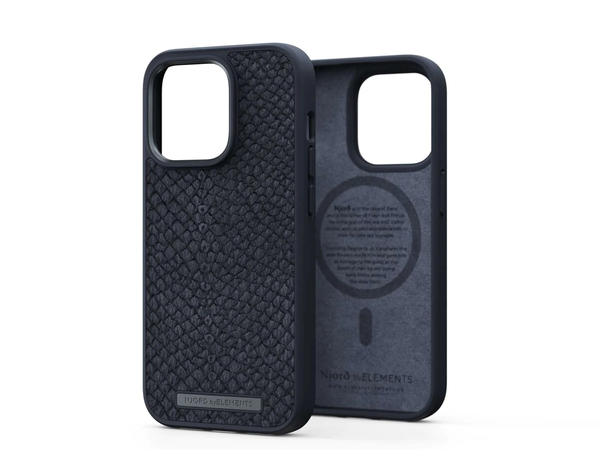 Чехол для iPhone 14 Pro Njord Salmon Leather MagSafe Case Black (NA43SL00)